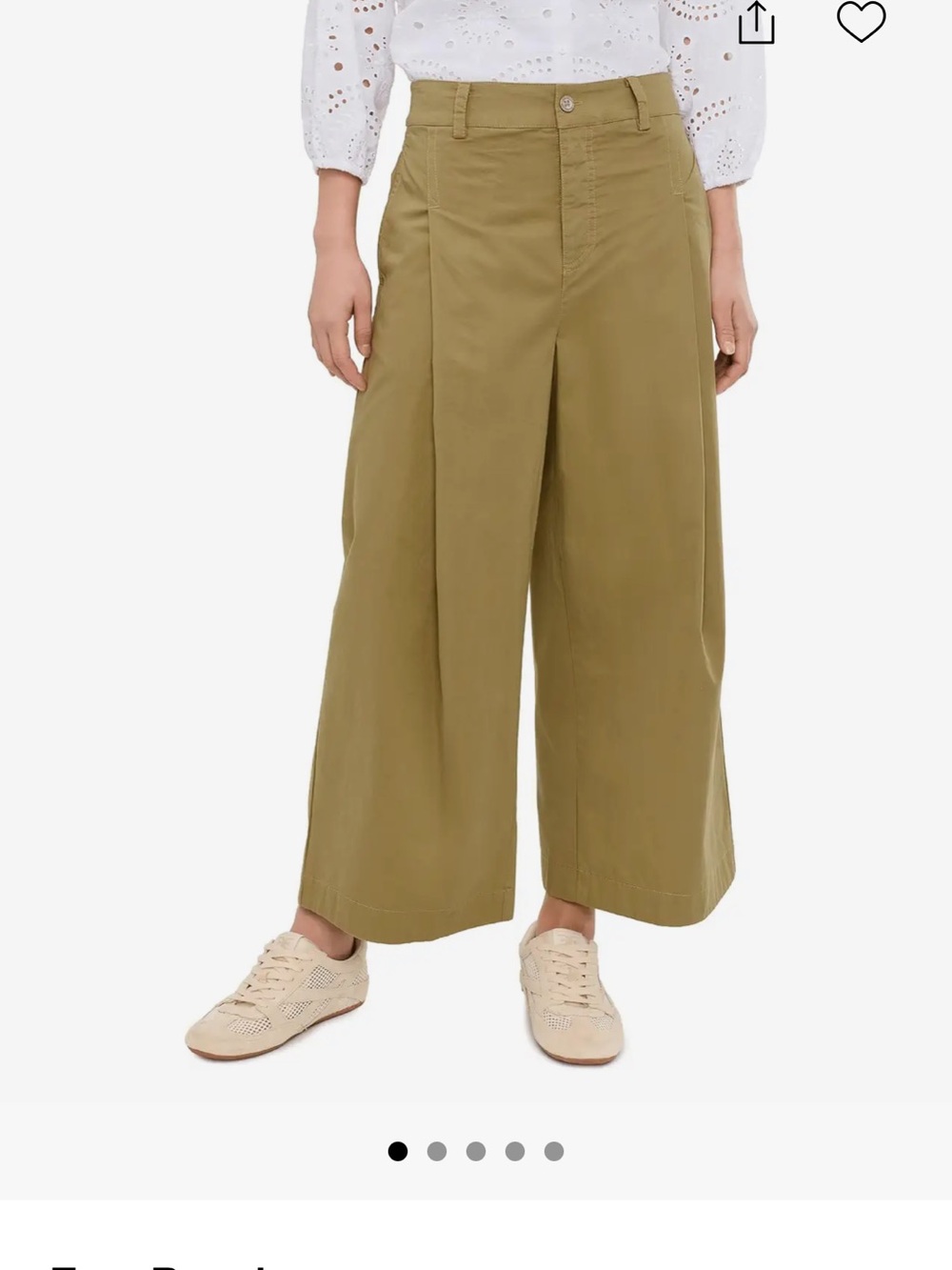 Free People silvertske chino High-Crop Pants in Deli seed color